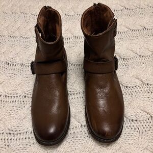 Frye Cognac Tyler Engineer Leather Boot